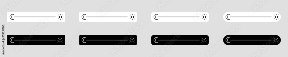 Poster the slider controls the brightness level. adjusting contrast and brightness. design concept for mobi