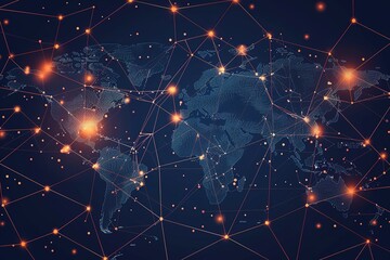 seamless pattern flat illustration style, world map Global International Connectivity Background/Connection lines Around Earth Globe, Futuristic Technology Theme Background with Light Effect world map