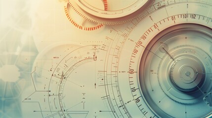 Simple and symbolic metrology website banner in light colors.
