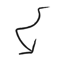 black arrow icon transparent png or isolated on  white background. flat style. arrow icon for your web site design, logo, app, UI design.