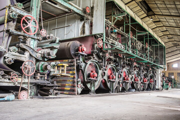 Naklejka premium The large industrial machines of the past are outdated.