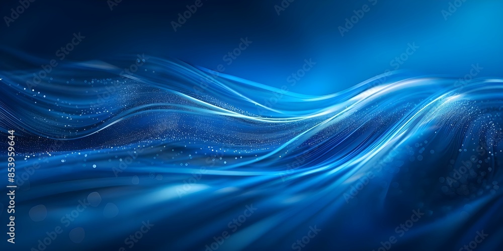 Poster abstract blue motion background with light speed design and modern wave texture. concept motion grap