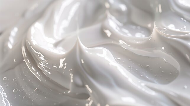 A close up of white toothpaste or cream texture.