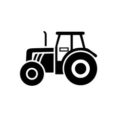 Obraz premium Simple Silhouette and Icon of a Farm Tractor: Clean and Minimalist Design for Agricultural Graphics and Branding 