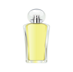 Perfume Bottle on white background, realistic illustration