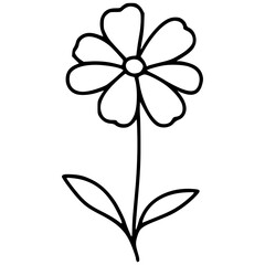 This is an illustration of flowers in a simple and modern line art style.