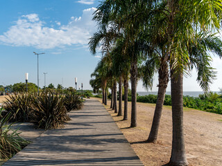 Path in the park in Vincente Lopez, Buenos Aires