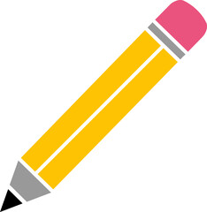 Pencil clip art design on plain white transparent isolated background for card, shirt, hoodie, sweatshirt, apparel, tag, mug, icon, poster or badge