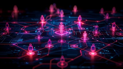 Fototapeta premium In-company employee management and network concept