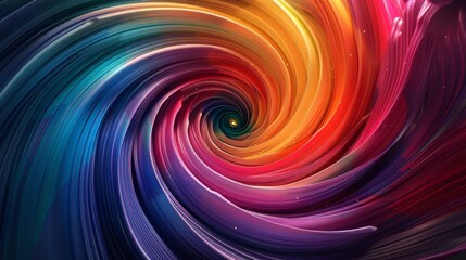 Abstract Colorful Swirling Pattern