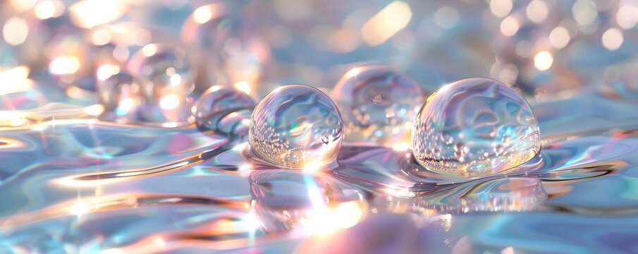 light white transparents fabolous drops  and spheres upon the waves,  water, sparkling, backwash,