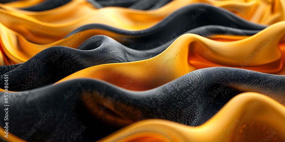 Poster elegant highquality abstract pattern in mustard yellow and charcoal color scheme. concept abstract p