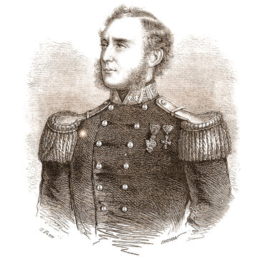 Engraving portrait of Captain Wullerstorf Urtair