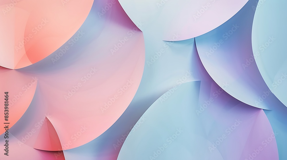 Wall mural Abstract Pastel Shapes