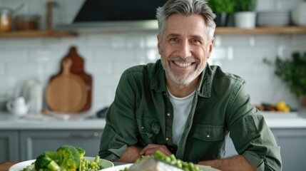 Fototapeta premium person cooking in a cool kitchen