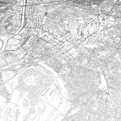 Fototapeta premium 3D illustration of city and urban in Los Angeles USA