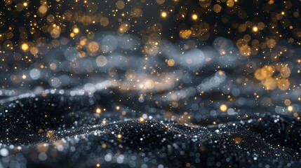 Abstract Background With Golden Lights