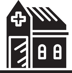 Obraz premium Church Glyph Icon