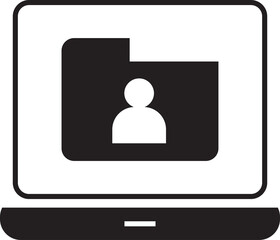 Personal Folder in Laptop Icon
