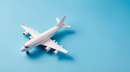 Obraz premium 3d render of a plane on color background suitable for travel banner. 