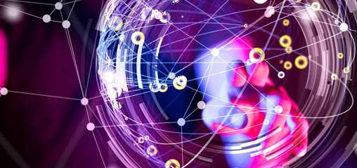 conference Digital Network and data concept 3d