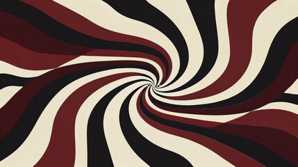 Maroon, Black and White retro groovy background presentation design 