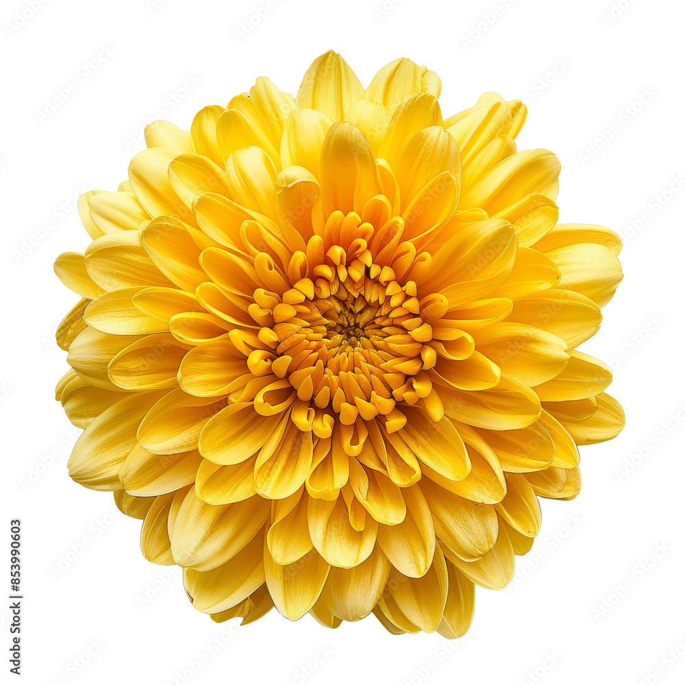 Wall mural yellow flower isolated on transparent background cutout