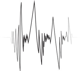 Frequency wave vector illustration outline stroke.