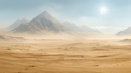 A breathtaking panorama unfolds as soft shades of brown and beige interlace, crafting a picturesque vista of geometric wonder in ultra-high definition  