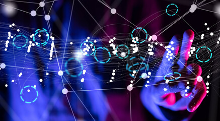 conference Digital Network and data concept 3d