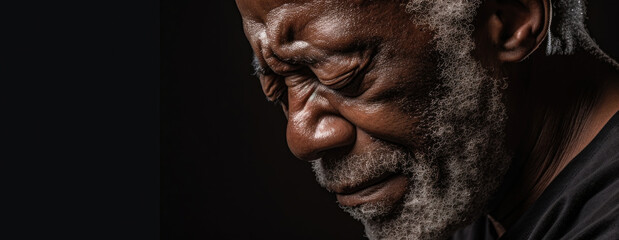 person with sad expression concept