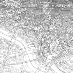 Obraz premium 3D illustration of city and urban in Dallas USA