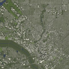 3D illustration of city and urban in Dallas USA