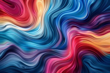 Colorful abstract wavy background in vibrant blue and red tones