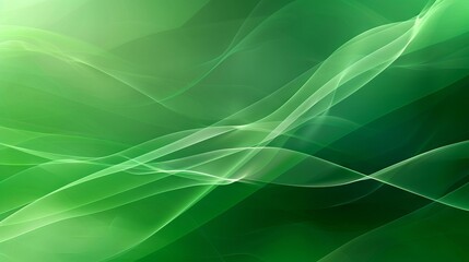 Abstract green background with wavy lines.