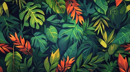 Leaf pattern wallpaper