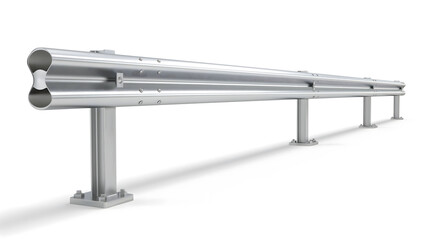 Heavy Industrial Metal Pipes on a White Background