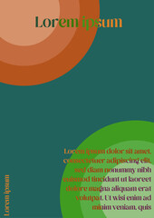 A4 size flyer, book cover and poster template art with overlapping circles. modern backgrounds