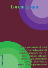 A4 size flyer, book cover and poster template art with overlapping circles, Vibrant abstract art perfect for contemporary design elements.