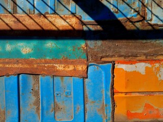 Old rusty metal plate