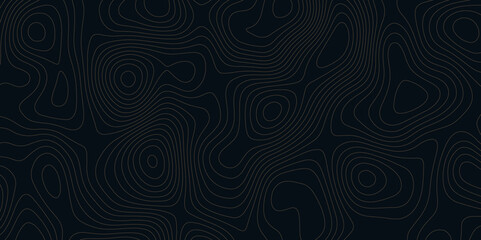 Abstract wavy topographic map. Abstract wavy and curved lines background. Abstract geometric topographic contour map background.	