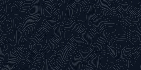 Abstract wavy topographic map. Abstract wavy and curved lines background. Abstract geometric topographic contour map background.	