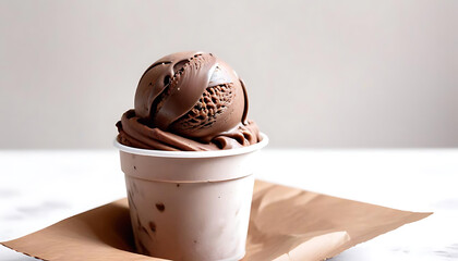 ice cream with chocolate