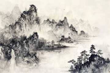 oriental mountain landscape