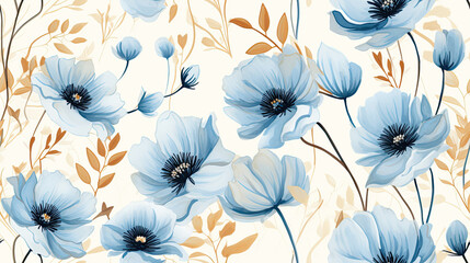 Seamless traditional flower Indian motif pattern	
