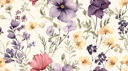 Seamless traditional flower Indian motif pattern	
