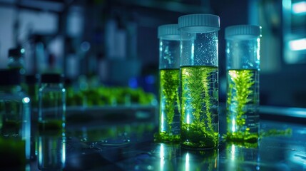 Bio luminescent algae as environmental indicator