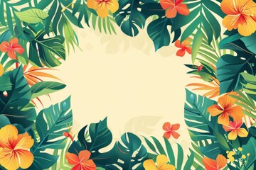 Fototapeta premium Summer Background illustration created with Generative AI