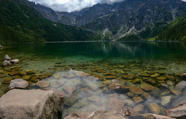 mountain lake mountain peak Morskie Oko Zakopane Poland view landscape © Андрей Трубицын