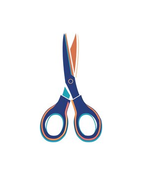 recommend clip art: sharp medical scalpel shears blue pair cutting blade scissors illustration art white background generative ai 